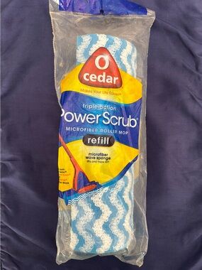O-Cedar Power Scrub Replacement Mop Head Refill Microfiber Roller Wave Sponge